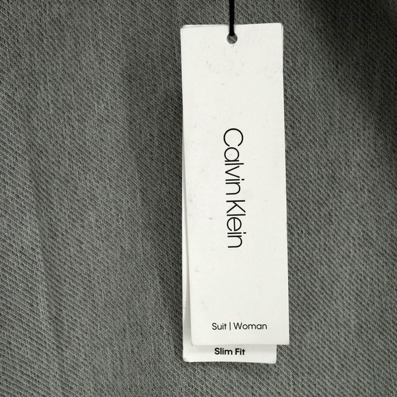 Calvin Klein Dress Pants Plus Size 22W Gray Slim Fit Crop Ankle Career New - Picture 6 of 16